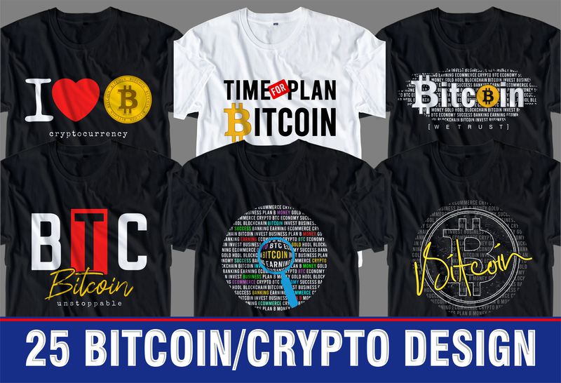 Free Bitcoin t shirt design bundle, bitcoin t shirt design, cryptocurrency t shirt design,crypto t shirt design crypto,typography, bitcoin logo, crypto logo, vector, illustration lettering