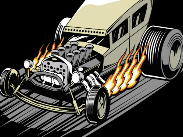 Hot rod car graphic t shirt