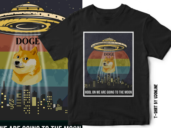 Dogecoin t-shirt design – to the moon