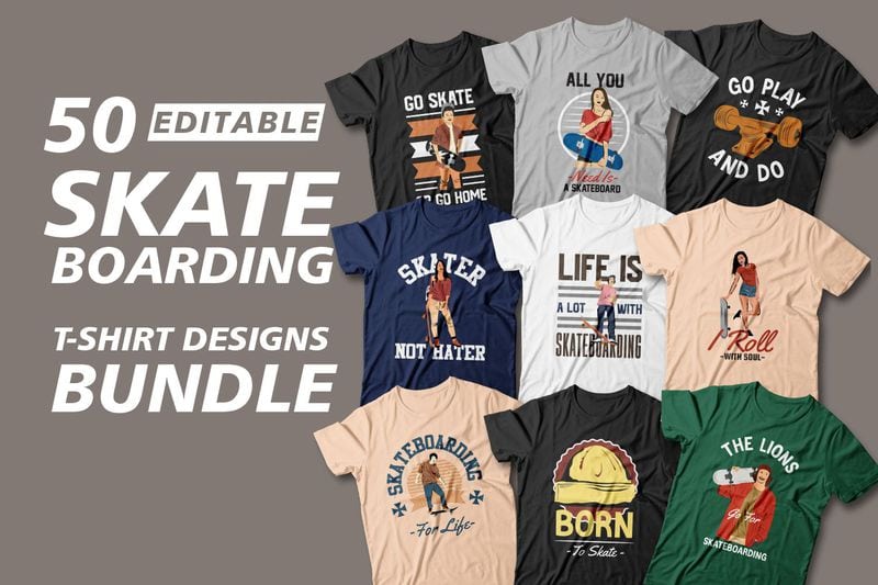 skateboarding t shirt designs