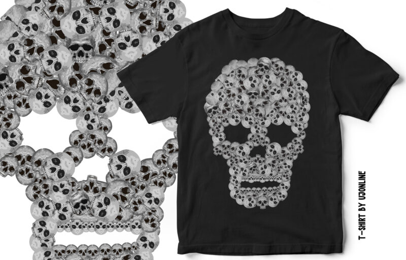 Skulls and Skulls T-Shirt Design - Buy t-shirt designs