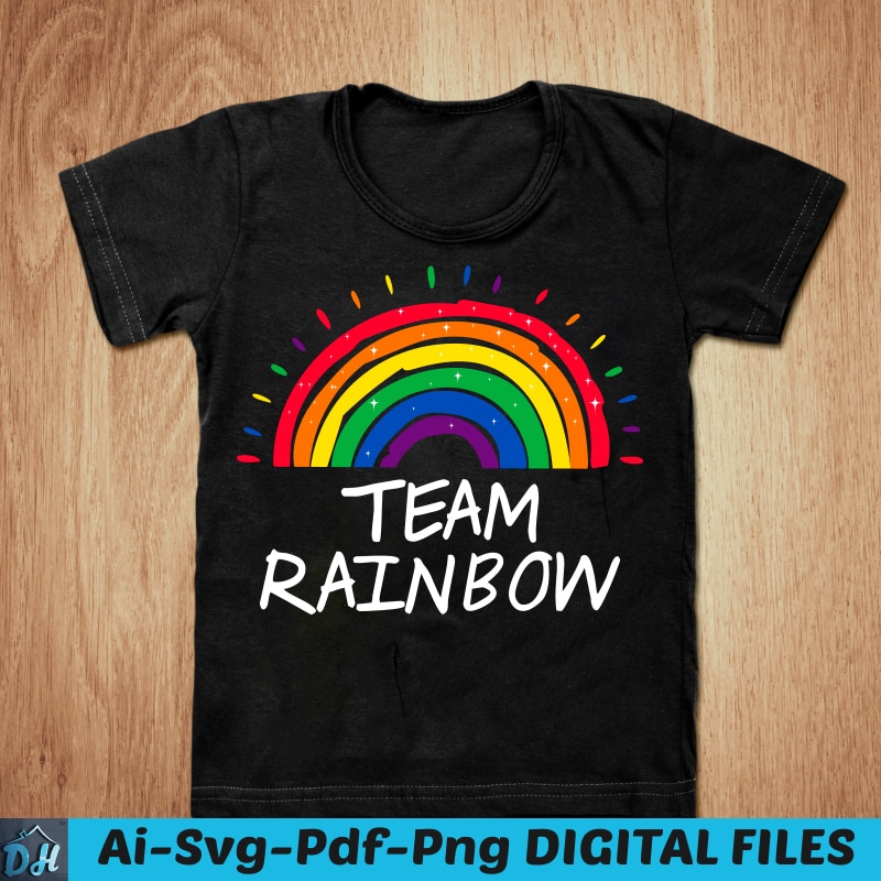 Free Team rainbow t-shirt design svg, rainbow t shirt, pride day shirt, gay pride t shirt, pride flag stripe t shirt, pride day rainbow svg, funny rainbow tshirt, pride sweatshirts & hoodies