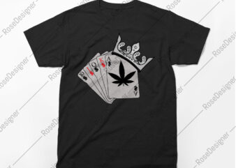 WEED PLAYING CARDS – VECTOR T-SHIRT DESIGN