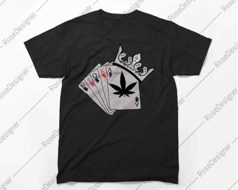 Free Weed playing cards – vector t-shirt design