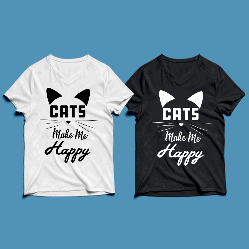 cats make me happy t shirt