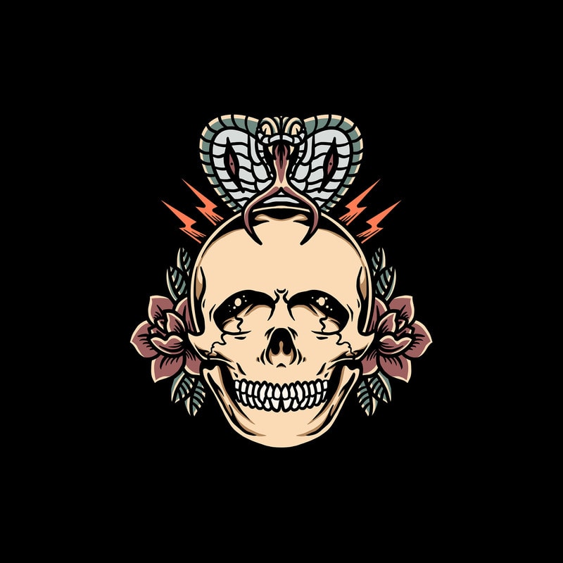 skull and cobra - Buy t-shirt designs