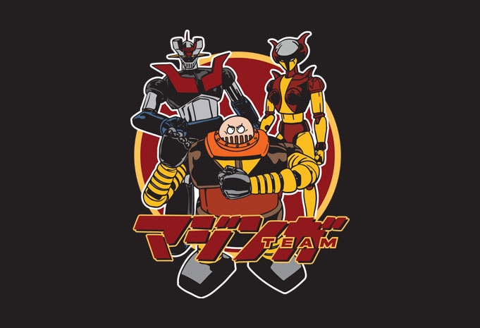 Free Mazinger team t shirt designs for sale