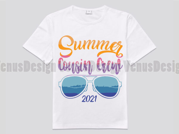 Summer cousin crew sunglasses editable design