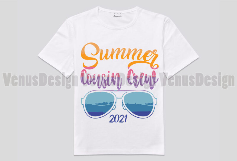 Summer Cousin Crew Sunglasses Editable Design