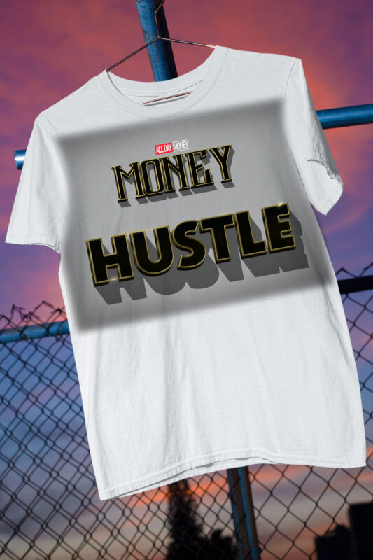 Money Hustle / Success / Wealth / Millionare / Rich / Swag / Modern Text V5 PSD + PNG