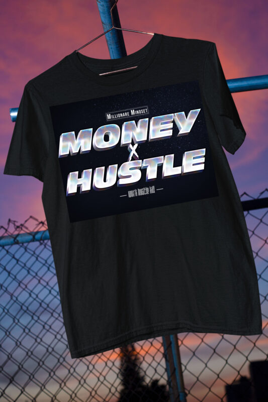 Money Hustle / Success / Wealth / Millionare / Rich / Swag / Modern Text V6 PSD + PNG