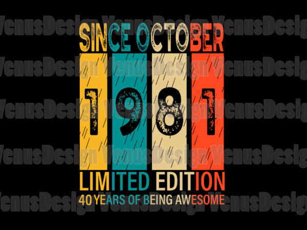 Since october 1981 limited edition 40 years of being awesome editable design