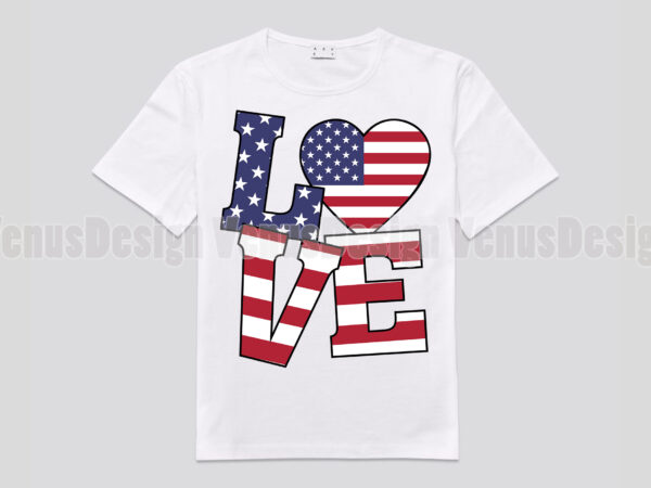 Patriotic love heart editable design