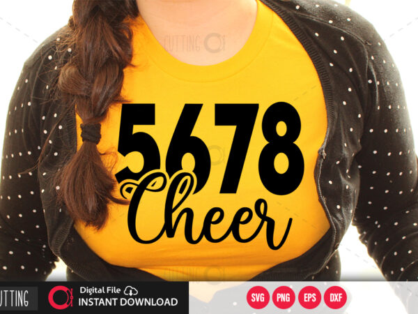 5678 cheer svg design,cut file design