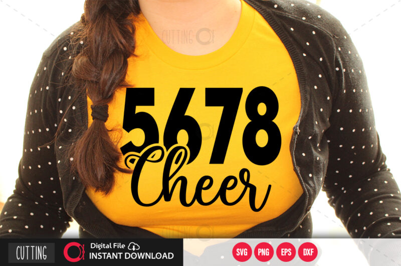 5678 cheer SVG DESIGN,CUT FILE DESIGN