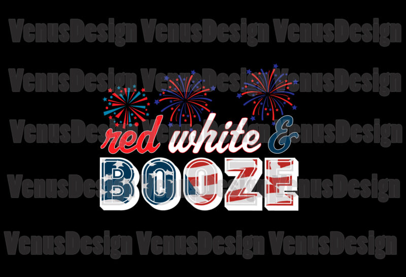 Red White And Booze 4th Of July Editable Design