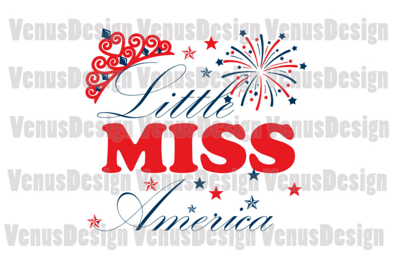 Little Miss Firecracker 4th Of July Editable Design