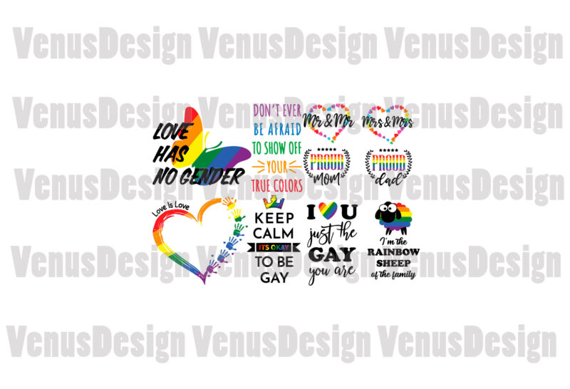 Lgbt Bundle Svg, Lgbt Svg, Love Is Love Svg