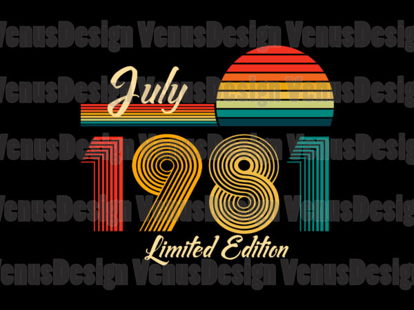 July 1981 limited edition 40th birthday editable design