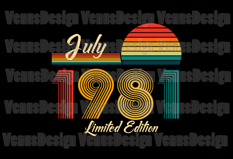 July 1981 Limited Edition 40th Birthday Editable Design