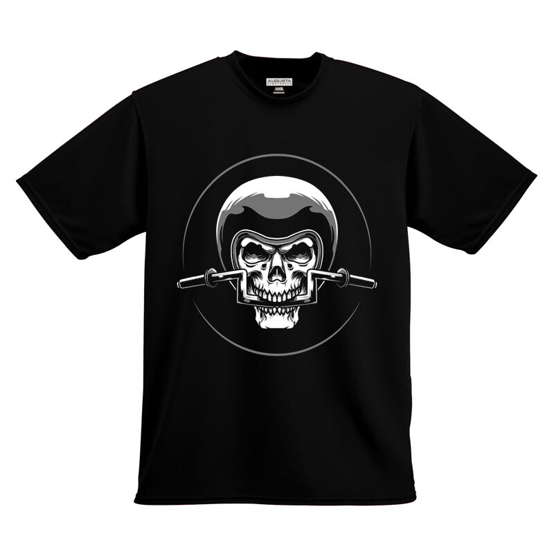 Bikers Head Skull T-shirt Design