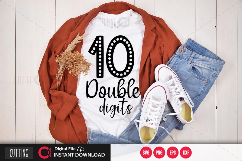 Free Double 10 digits svg design,cut file design