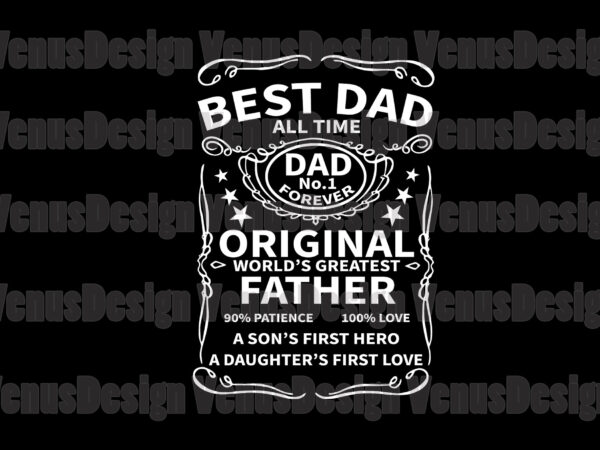 Best dad all time dad no1 forever editable tshirt design