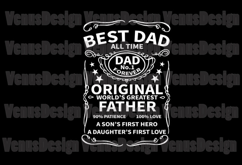 Best Dad All Time Dad No1 Forever Editable Tshirt Design