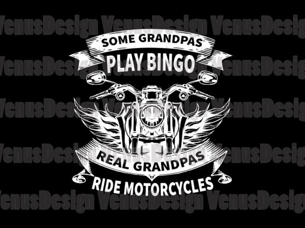 Some grandpas play bingo real grandpas ride motorcyles editable design