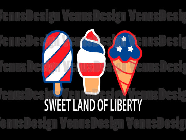 Sweet land of liberty patriotic popsicle editable design