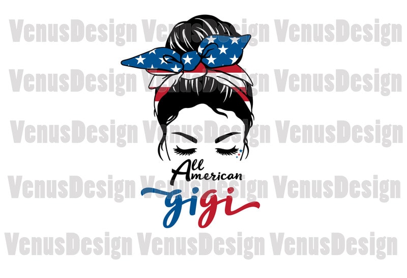 Free All american gigi 4th of july editable design