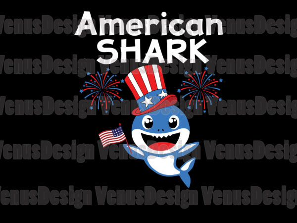 American shark doo doo doo editable design