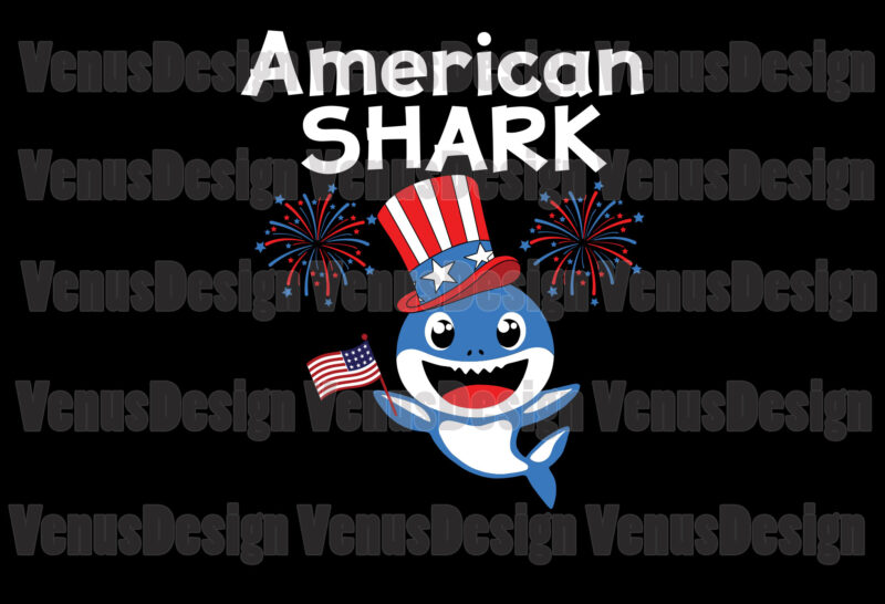 American Shark Doo Doo Doo Editable Design