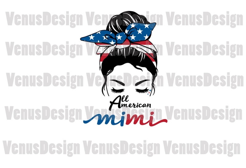 Free All american mimi 4th of july editable design