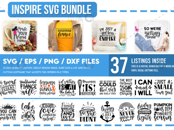 Inspire svg bundle t shirt design for sale