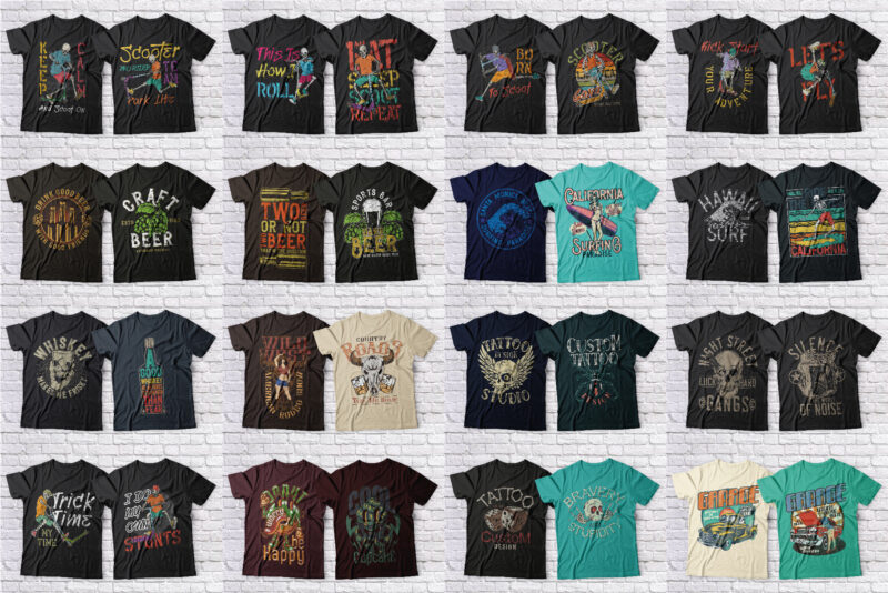 102 Editable t-shirts BUNDLE - Buy t-shirt designs