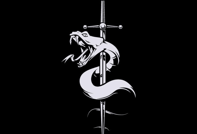 Sword And Snake - Buy t-shirt designs