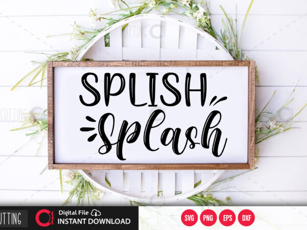 Splish splash svg design,cut file design