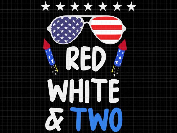 Red white & two 4th of july svg, red white & two svg, 4th of july svg, red white & two 2nd birthday 4th of july, 4th of july vector