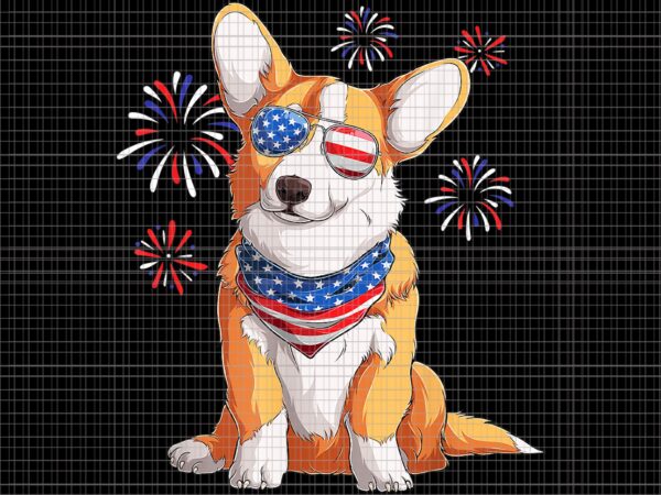 Corgi dog 4th of july png, corgi dog american usa flag 4th of july png, corgi dog png, 4th of july png, 4th of july vector