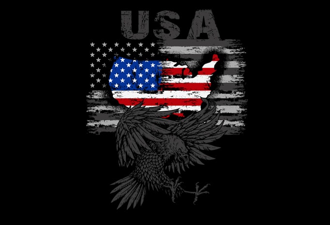 eagle usa cool flag - Buy t-shirt designs