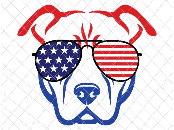 Pitbull 4th of july svg, patriotic pitbull american flag svg, independence day, us flag svg, patriotic svg, america svg, fourth of july t shirt illustration