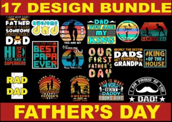 17 Design Bundle Father’s Day, Father’s Day Bundle, Father’s Day Design Bundle, Father’s Day Design