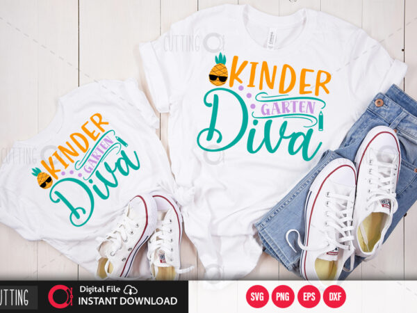 Kinder garten diva svg design,cut file design