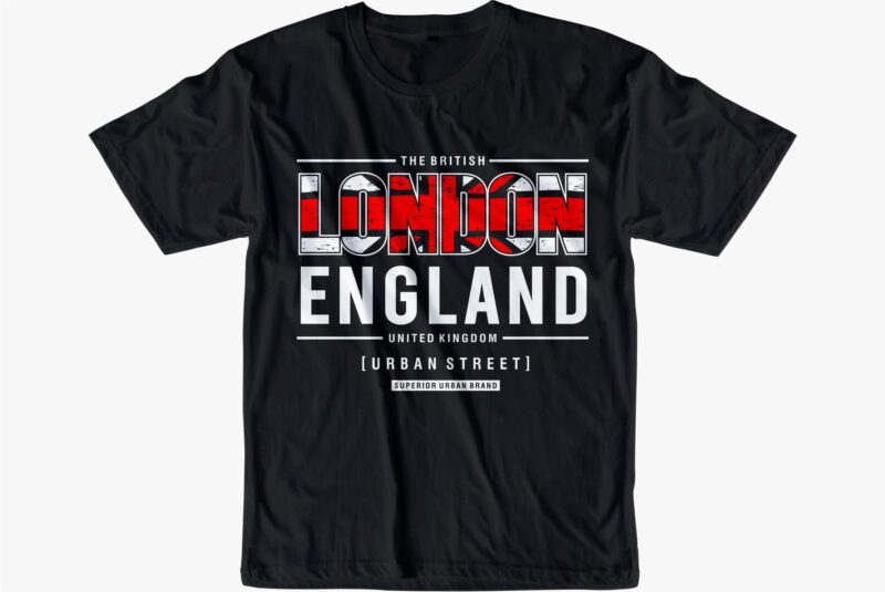 london england urban street t shirt design