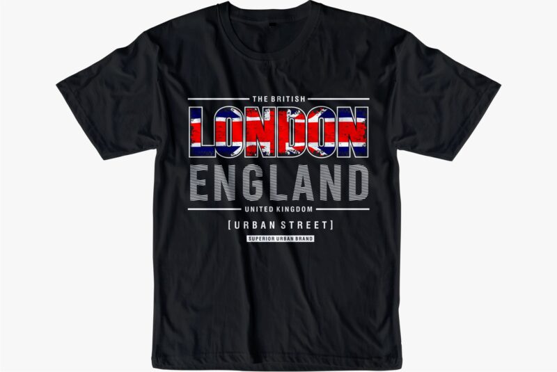 london england urban street t shirt design - Buy t-shirt designs