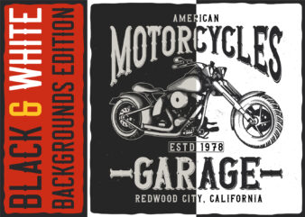 American motorcycles garage t shirt vector