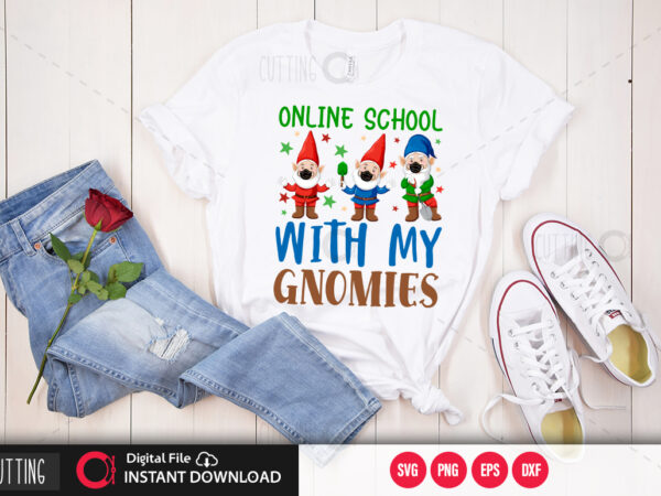 Online school with my gnomies svg design,cut file design