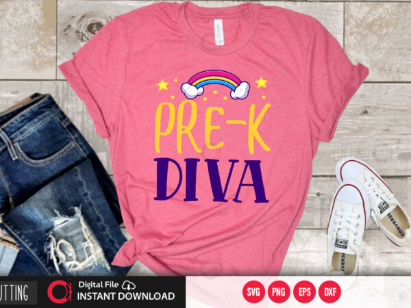 Pre k diva svg design,cut file design