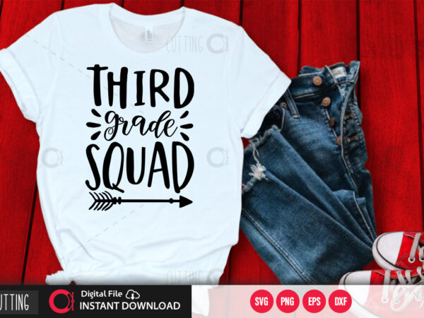 Third grade squad svg design,cut file design